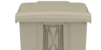 Safco Products Plastic Step-On Trash Can for Hands-Free Disposal, Great for Home/Commercial Use