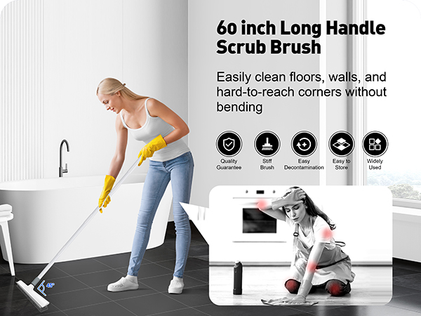 floor scrub brush with long handle