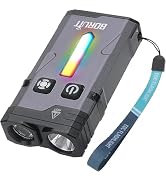 BORUIT EV10 EDC Keychain Flashlight Super Bright USB-C Rechargeable - 15 Modes Small Multifunctio...