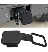 Hitch Covers 2 Inch, Rubber Trailer Hitch Cover, Square Mouth Tube Plug Insert, American Flag Tow...