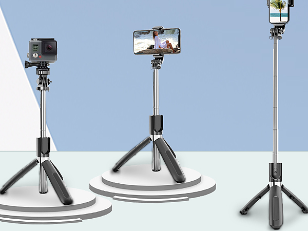 Selfie Stick Rotation Tripod with Wireless Remote Portable Phone Holder