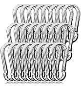 EPHECH 60PCS 3" Heavy Duty Spring Snap Hook, M8 5/16" Galvanized Steel Snap Hook Carabiner Quick ...
