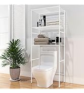 fusehome Over The Toilet Storage, 3-Tier Bathroom Organizer Shelf, Freestanding Space Saver, Toil...