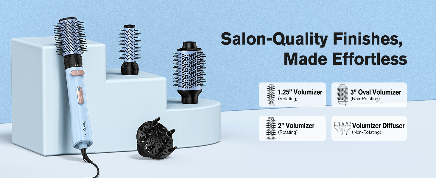 rotating hair dryer brush