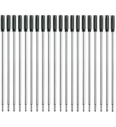 Black Ink Refills (20pcs), Replaceable Pens Refills, 1mm Medium Tip - Black