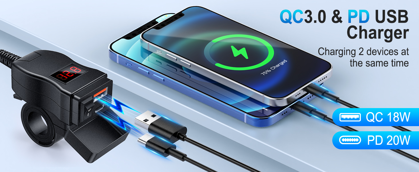 motorcycle usb charging port