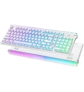 ATTACK SHARK R98 HE 8KHz Wired Hall Effect Gaming Keyboard,98% Layout,White | Carbon Fiber,RGB Li...
