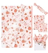 FYSUIMU 60 Sheets Fall Tissue Paper Boho Autumn Pumpkin Leaves Gift Wrapping Paper Watercolor DIY...