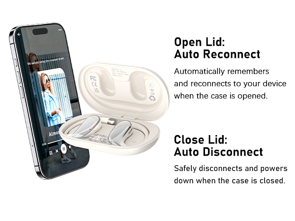 Automatically remembers and reconnects to your device when the case is opened.