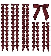 Satin Ribbon Bows for Gift Wrapping - 2.5 Inch Premade Bows with Twist Ties for Treat Bags, Birth...