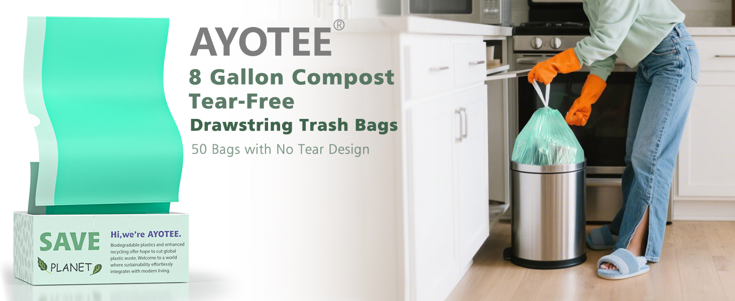 8 gallon compost bags drawstring
