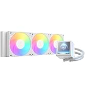 GAMDIAS CHIONE P5 360mm AIO CPU Liquid Cooler, Rotatable Magnetic 3.4 IPS LCD Screen Display, Ful...