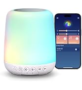 White Noise Sound Machine for Sleep Portable Sound Machine with 30 Soothing Sounds 12 Night Light...