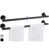 Towel Bar 2 Pack for Bathroom Kitchen Hand Towel Holder Matted Black SUS304 Stainless Steel RUSTP...