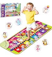 MOMUSE Music Piano Mat 5-Language (EN/DE/FR/IT/ES) for 1 2 3 4 Year Old Boys Girls, Multilingual ...