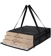 CIVJET Insulated Pizza Delivery Bag for Carry Hot, 20" x 20" x 6" Carrier Warmer, Insulated Food ...