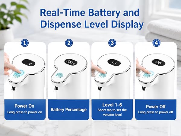 6 Level Soap Volume Adjustable Soap Dispenser