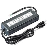 LLTOP Low Voltage Transformer 200 Watts Waterproof IP67 Power Supply 90-130V AC to 12V DC 16.7A L...