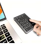 Bluetooth Number Pad, Wireless Numeric Keypad with 22 Keys - Portable Numpad for Laptop/Desktop/M...