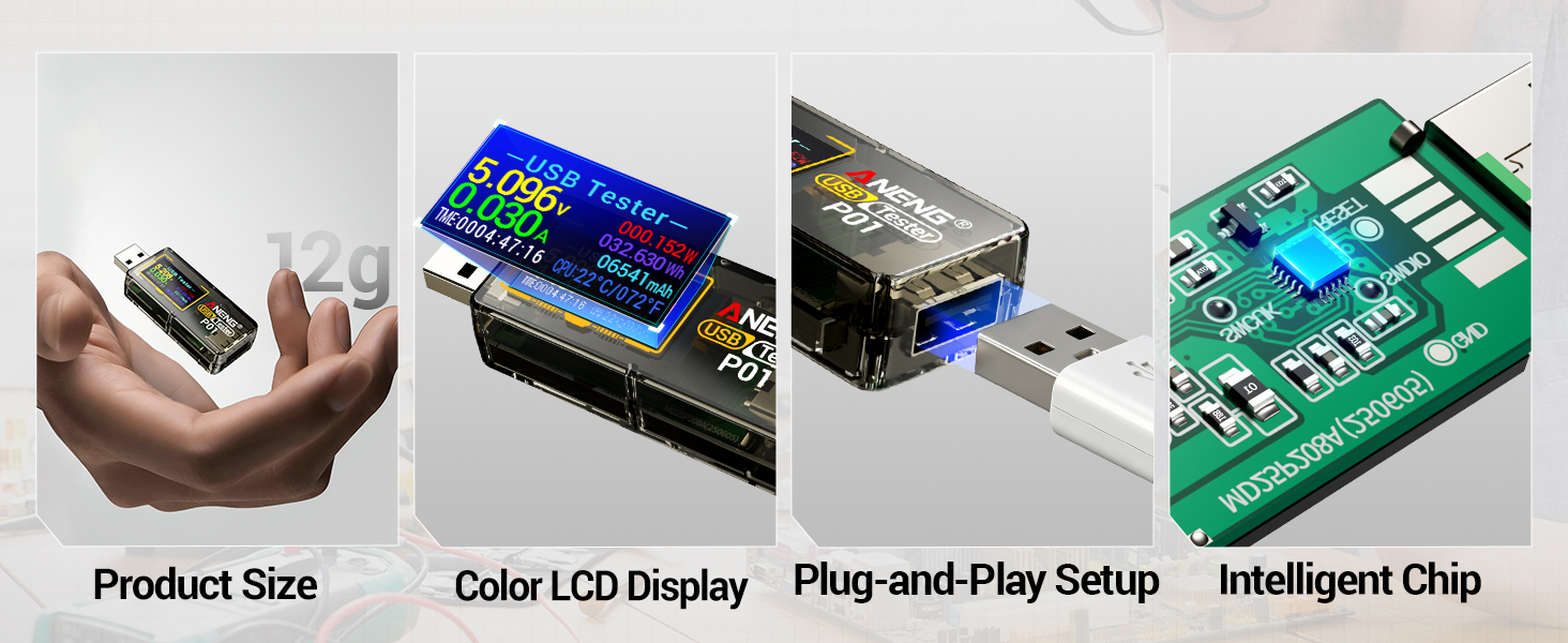 ANENG USB tester with compact design