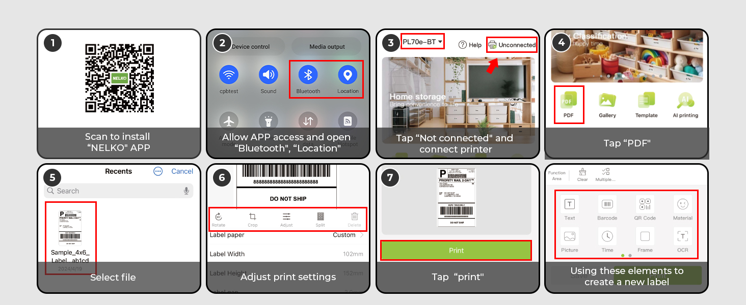shipping label printer for shipping packages