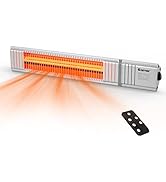 ARLIME Electric Patio Heater, Wall-Mounted Infrared Patio Heater Indoor Outdoor, 1500W Infrared H...