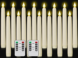 flameless taper candles