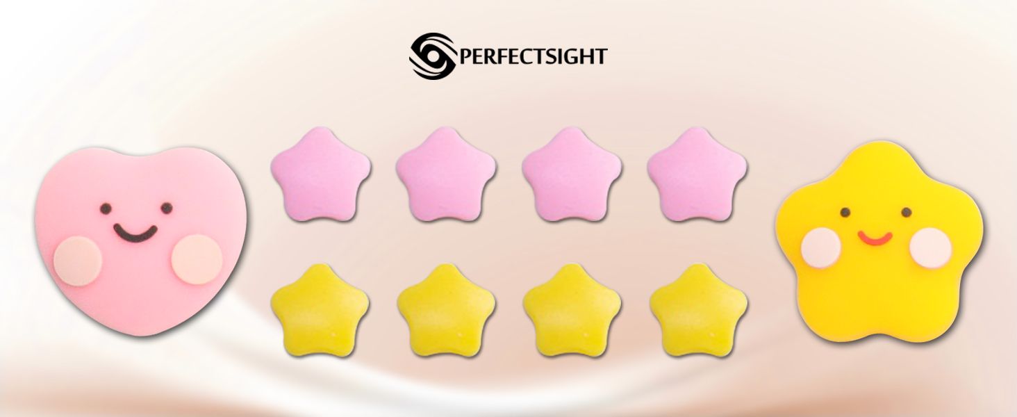 switch dpad thumb grips caps heart star button covers for kirby fans
