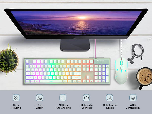 K1 RGB Gaming Keyboard with Clear Housing