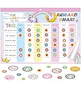 Reward Chart for Kids - Magnetic Behavior Chart for Kids at Home, Pad with 26 Chores Charts for K...