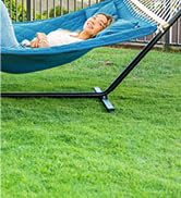 ANOW Portable Hammock with 12FT Steel Stand Included, Heavy Duty Hammock with Stand for Outdoors ...