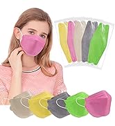 Wecolor 50 Pack Multicolored KF94 Masks, Individually Packaged 4 Ply Disposable KF94 Mask for Adult
