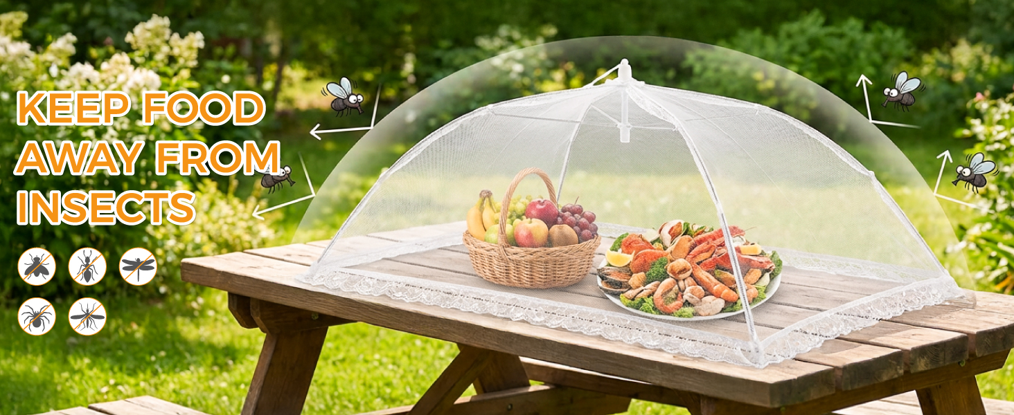 fly covers for outdoor food