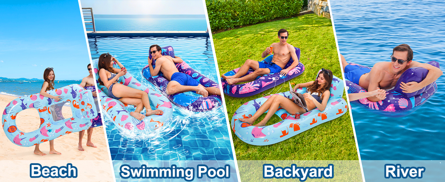 inflatable tanning pool lounger float