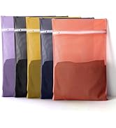 OKAKA 5Pcs Sturdy Mesh Laundry Bags for Delicates, Lingerie, Bras, Travel and Organzie - 5 Color(...