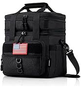 JOYHILL 18 L Tactical Lunch Box - Insulated, Leakproof, and Expandable Double-Deck Cooler Bag for...
