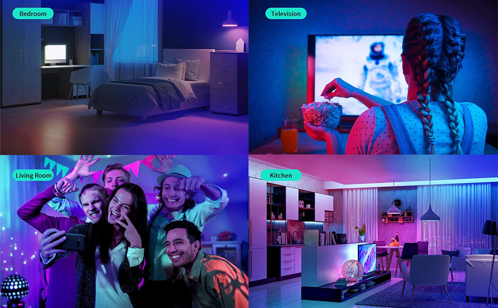 bedroom TV living room kitchen