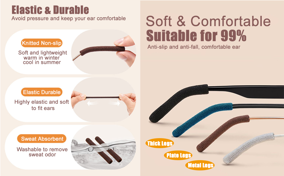 anti slip glasses ear cushion