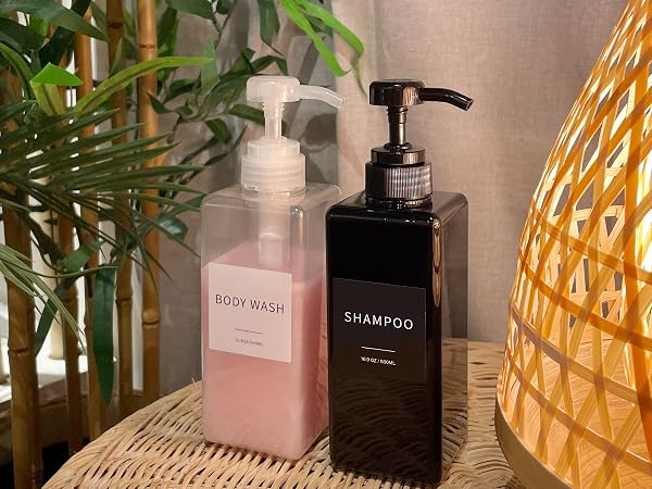 plastic shower pump bottles