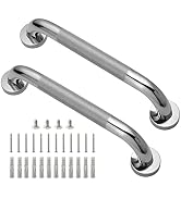 Rockgoya Shower Grab Bar, 2 Pack 12 Inch Bathroom Grab Bar, 304 Stainless Steel 1.25" Diameter An...