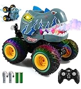 DYODYORC Remote Control Car, 2.4Ghz All Terrain Dinosaur Monster Truck Toys, RC Truck with Spay, ...