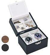 Exper City Watch Box, Watch Travel Case for Men, Wood Watch and Jewelry Holder Organizer for Woma...