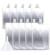 NexLevVac 10PCS 8OZ&16OZ Plastic Flasks for Liquid, Concealable and Reusable Drink Bags with Funn...