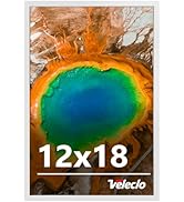 Veleclo 12x18 Picture Frame for Wall Display, 12x18 White Picture Frame with Shatter Resistant Pl...