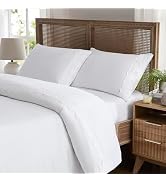 Weenmee Soft Microfiber Verona Lace Embroidery 4 Piece Sheet Set - White/Queen