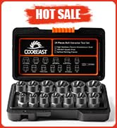 Coobeast Bolt Extractor Set Heavy Duty, 13Pcs Bolt Extractor Kit with 3/8 Inch Adapter, Stripped ...