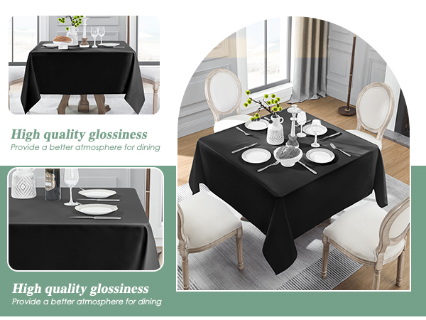 black square tablecloths