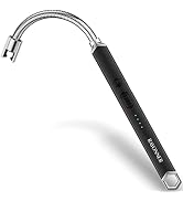 RAYONNER Lighter Electric Candle Lighter Rechargeable USB Lighter Long Flexible Neck (Black)