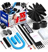 Holikme 20 Pieces Dryer Vent Cleaner Kit, Include 30Feet Dryer Vent Cleaning Brush, Dryer Lint Va...