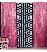KatchOn, Xtralarge Cowgirl Party Decorations - Pack of 3 | Pink Foil Fringe Curtain, Disco Ball B...